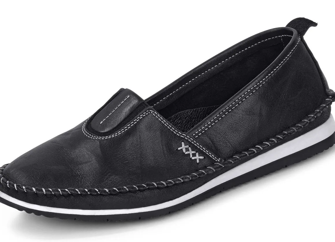 Andrea Conti, leichte Damen-Slipper, mit Gummizug