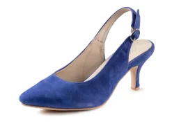 Andrea Conti Sling-Pumps aus weichem Samt-Chevreauleder