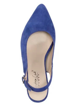 Andrea Conti Sling-Pumps aus weichem Samt-Chevreauleder