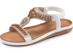 Andrea Conti, stylische Damen-Sandalen, Weite G, mit elastischem Fersenriemchen