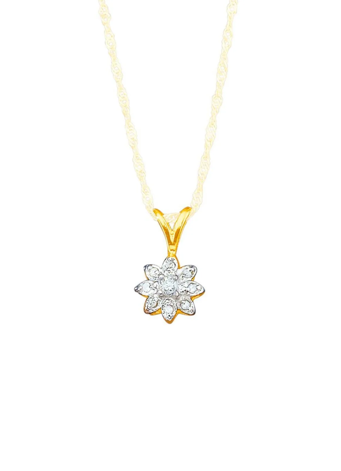 Anhänger mit Brillant und Diamanten