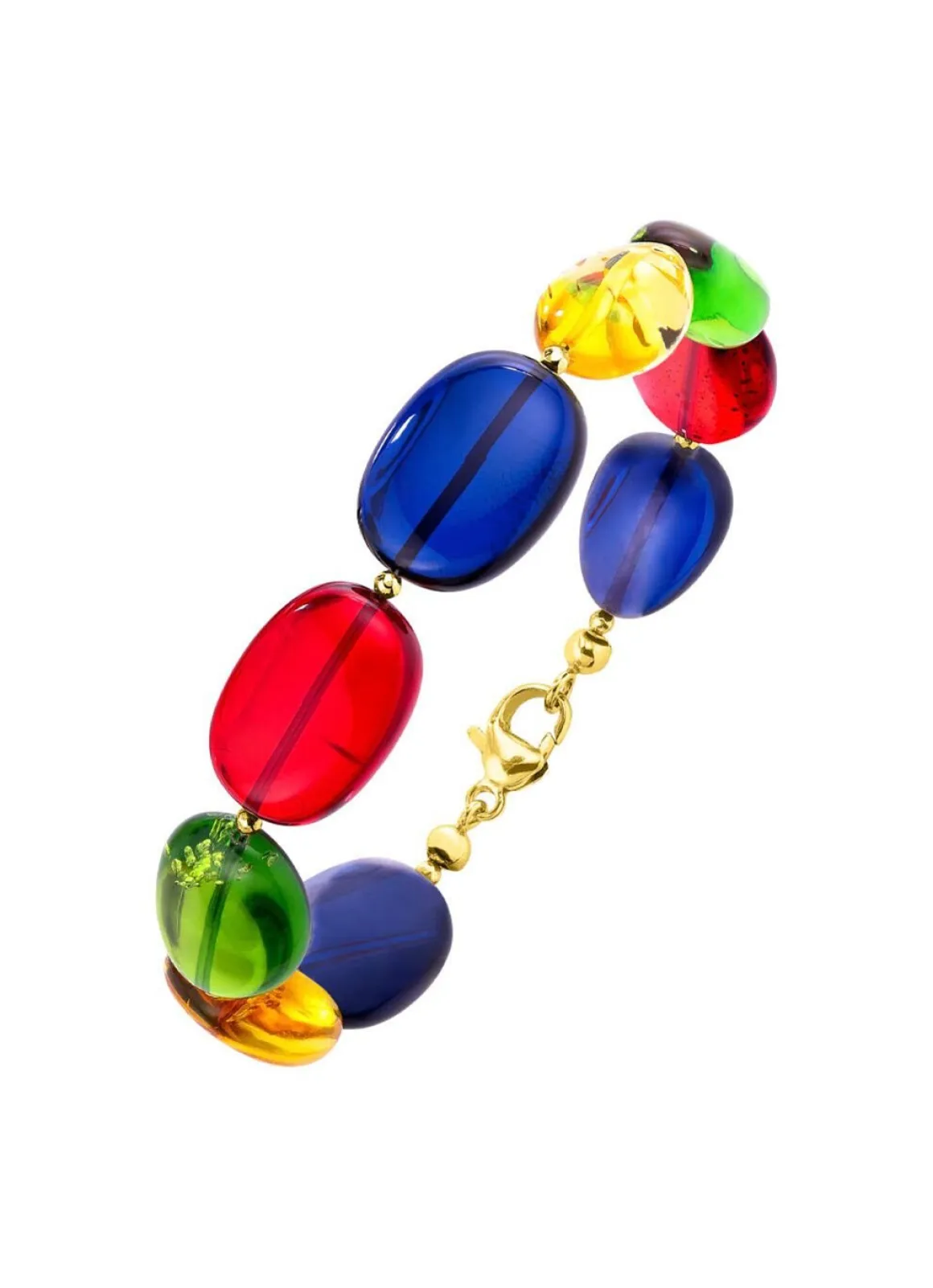 Armband mit echt Bernstein in Multicolor