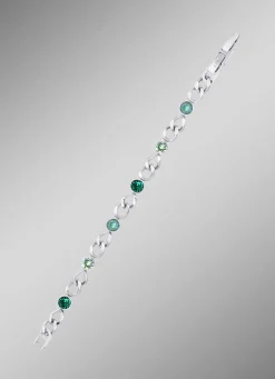 Armband mit grünen Kristallen
