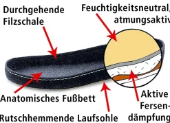 Atmungsaktiver Klima-Klettschuh mit Filzschalensohle