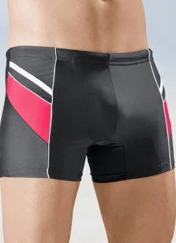 Badepants im preiswerten Zweierpack mit Einsätzen und Paspelierungen