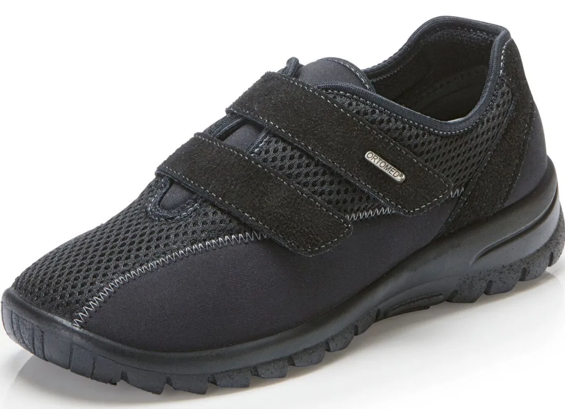 Bequeme Damen-Klettschuhe, Weite H, mit herausnehmbarem Fußbett