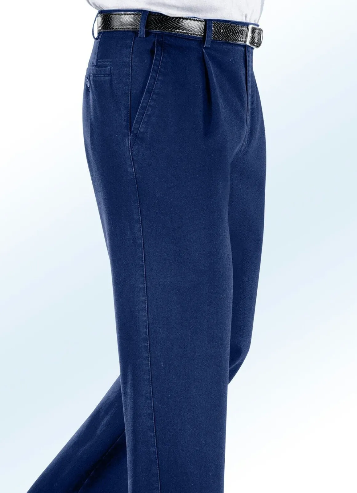 Bügelfreie Jeans mit Gürtel in 3 Farben