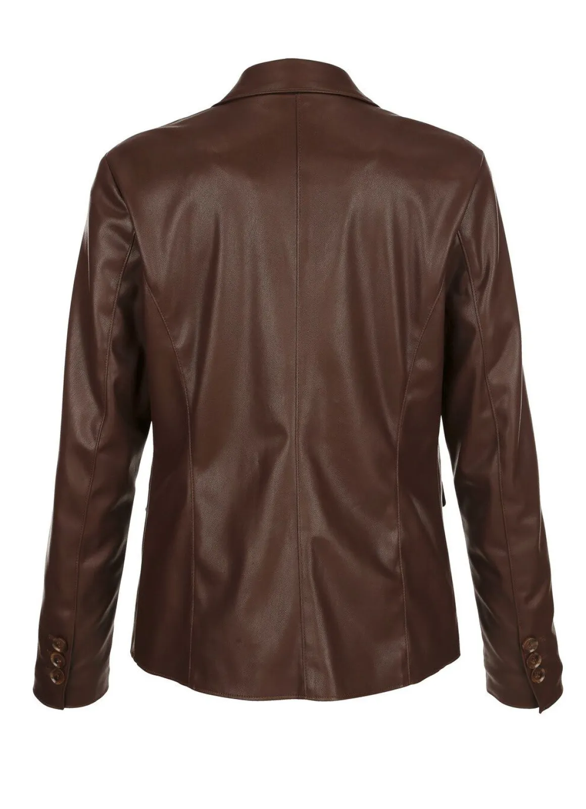 Blazer aus Nappaleder-Imitat