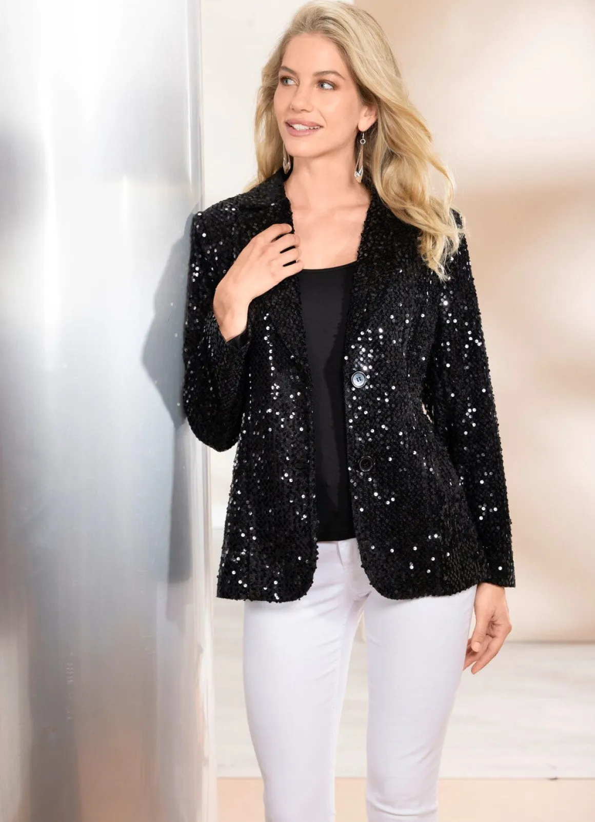 Blazer mit Pailletten