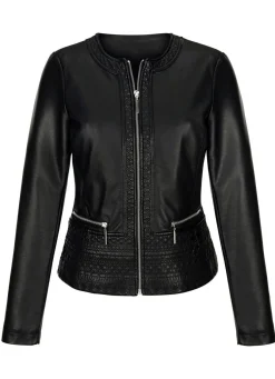 Blazer mit toniger Stickerei