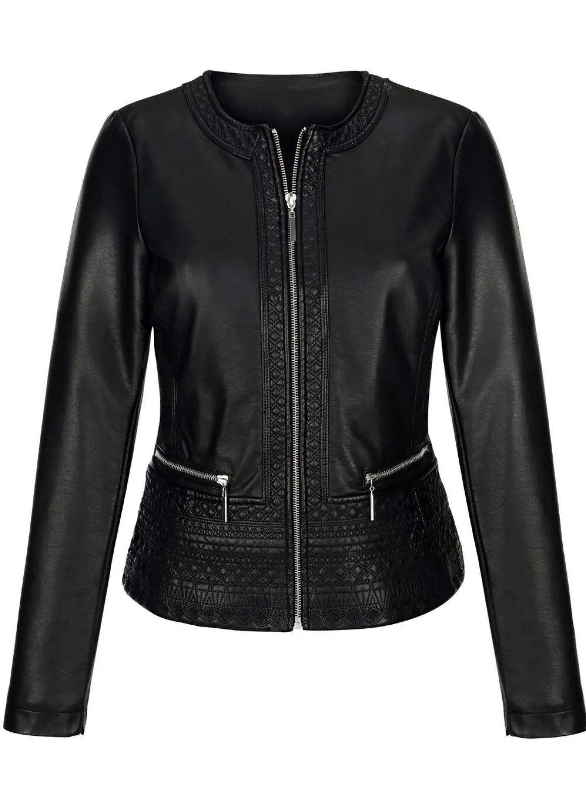 Blazer mit toniger Stickerei
