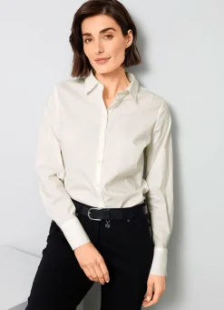 Bluse mit Hemdkragen
