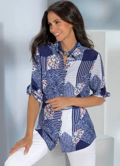 Bluse mit Hemdkragen