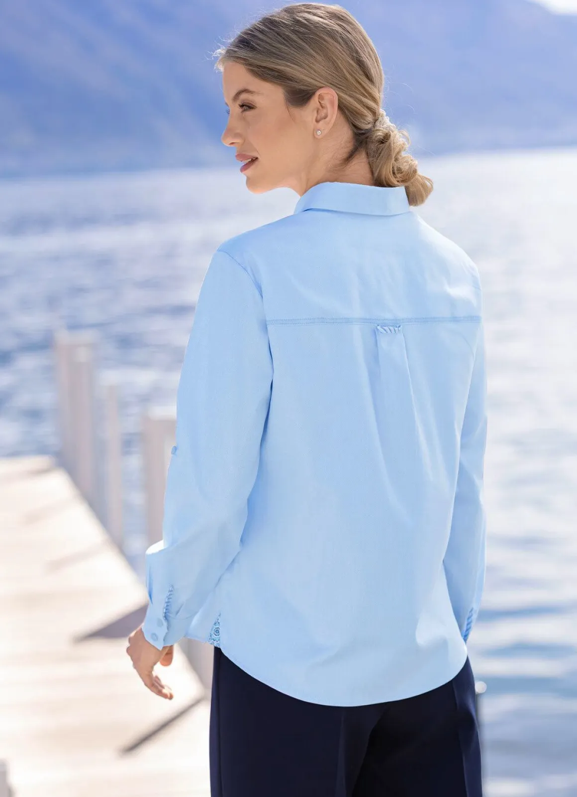 Bluse mit Hemdkragen