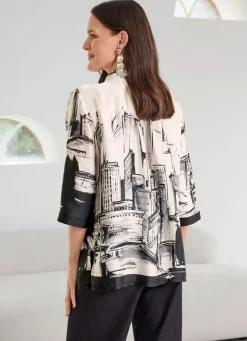 Bluse mit Hemdkragen