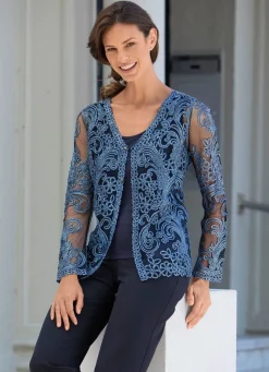 Blusenjacke mit Schmuckknöpfen