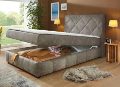 Boxspringbett mit Bettkasten und Topper