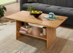 Couchtisch aus massivem, geöltem Eichenholz
