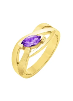 Damenring mit echt Amethyst