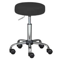 Drehhocker mit chromfabenem Gestell