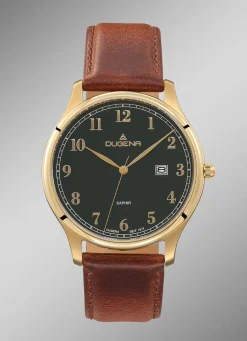 Dugena-Quartz-Herrenuhr mit Edelstahlgehäuse