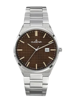 Dugena-Quartz-Herrenuhr mit Edelstahlbandgehäuse
