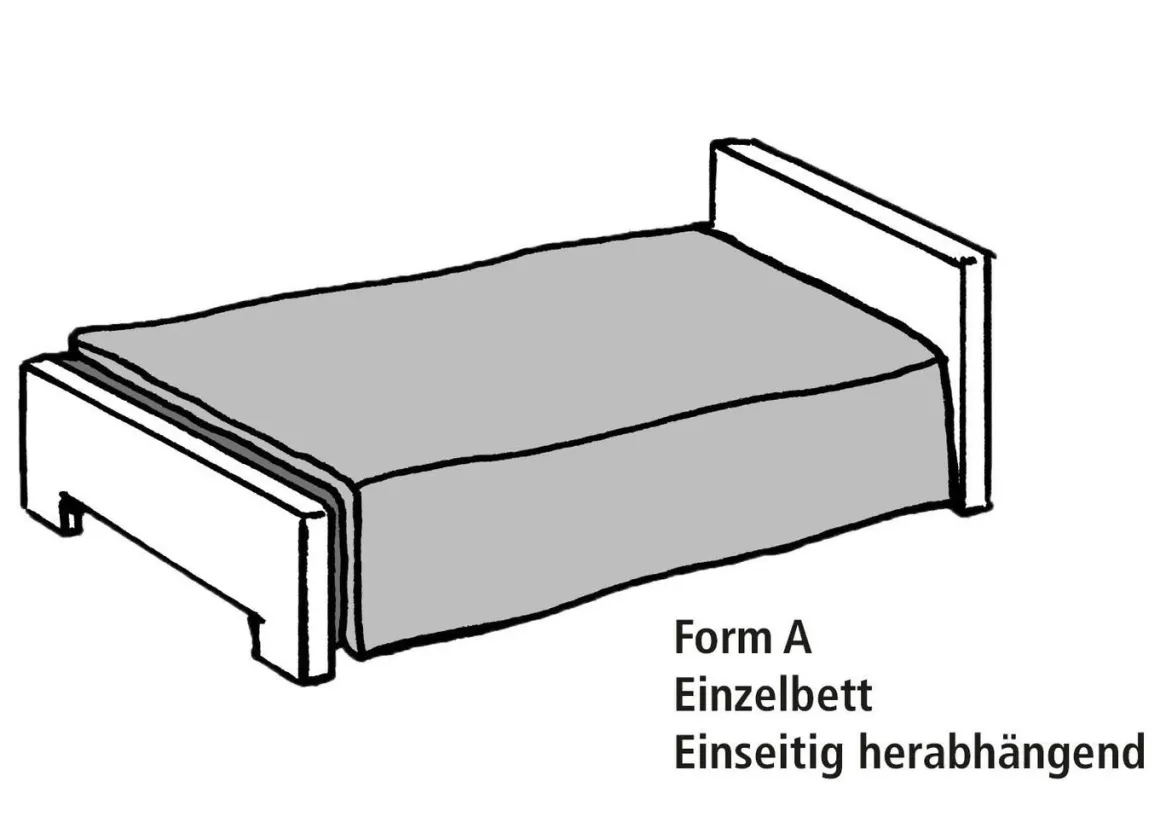 Edel glänzende Tagesdecke und Kissenbezüge mit Steppung in Muscheloptik