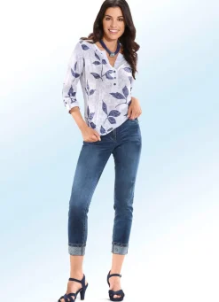 Edel-Jeans in 7/8-Länge mit hübschem Glitzersteinchenbesatz