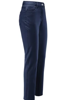 Edeljeans mit Stickerei in 7/8-Länge