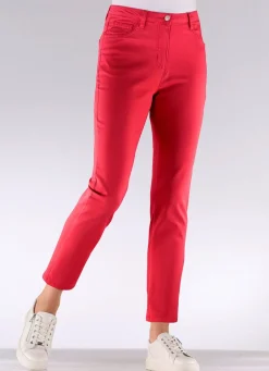 Edeljeans mit Stickerei in 7/8-Länge