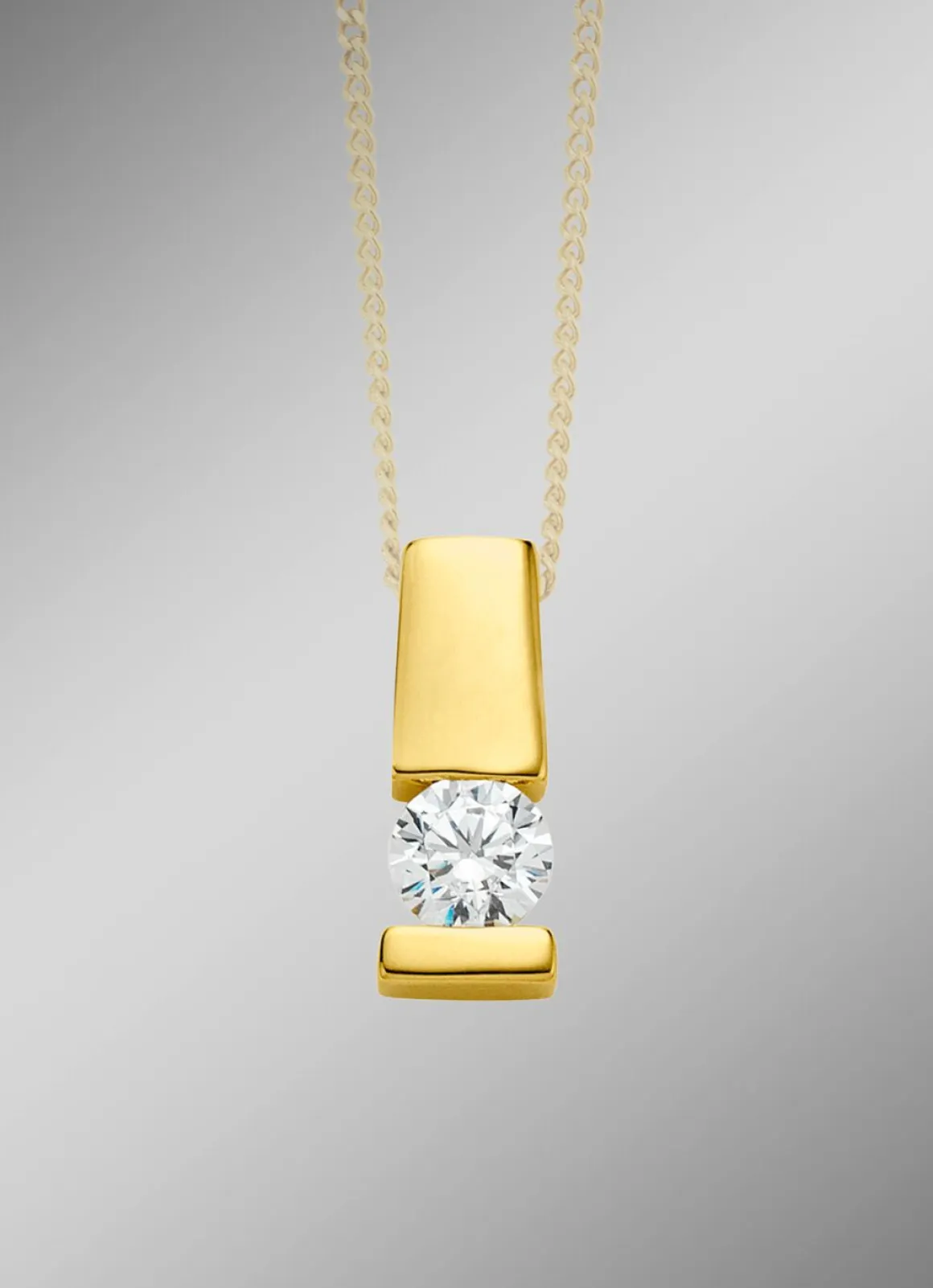 Edler Anhänger in Gelbgold mit Brillant