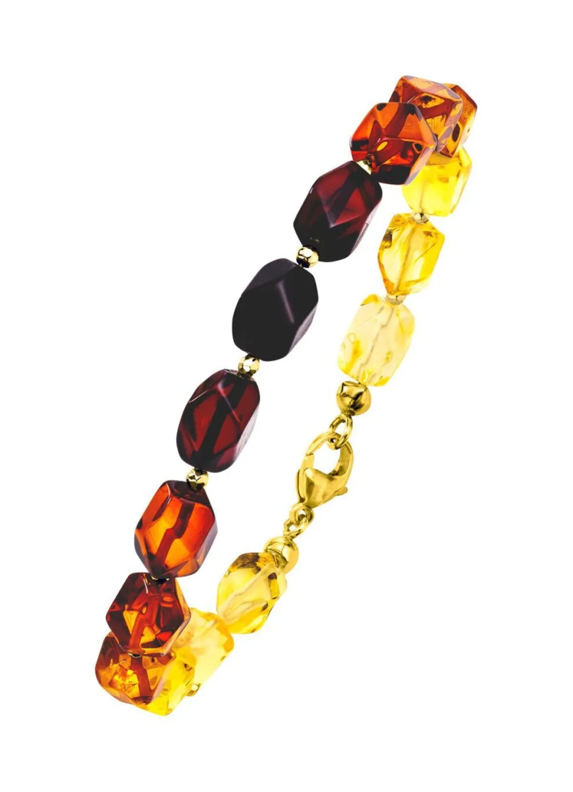 Edles Armband mit Bernstein und Hämatit