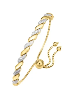 Edles und hochwertiges Armband in Bicolor mit Brillant