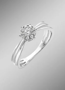Eleganter Damenring mit synth. Zirkonia