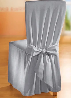 Elegante Stuhlhusse mit Bindebändern