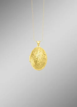 Elegantes, vergoldetes Medaillon aus Silber 925/- fein