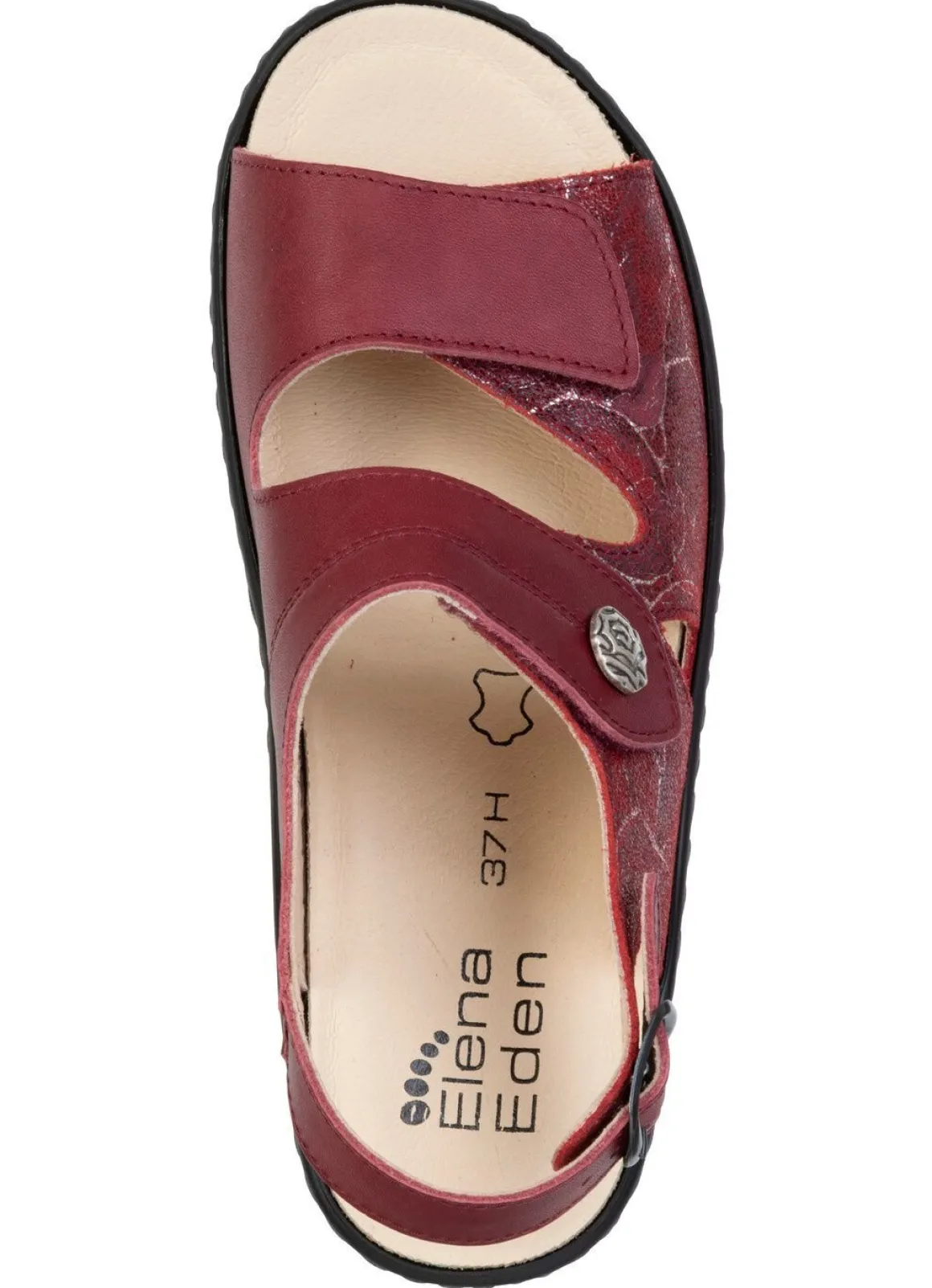 ELENA EDEN, bequeme Damen-Sandalen, Weite H, mit herausnehmbarem Fußbett
