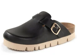 ELENA EDEN, klassische Damen-Clogs, Weite H, mit Klettspange