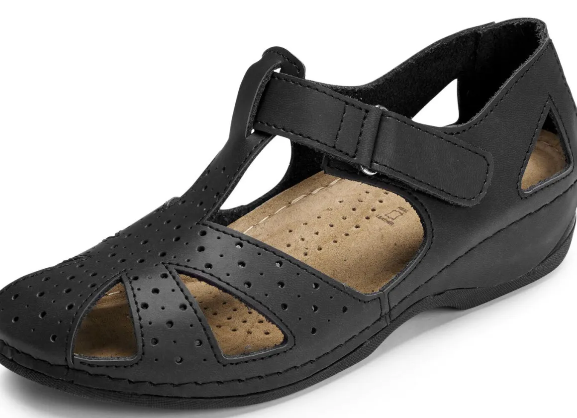 ELENA EDEN, klassische Damen-Sandalen, Weite H, mit Klettverschluss