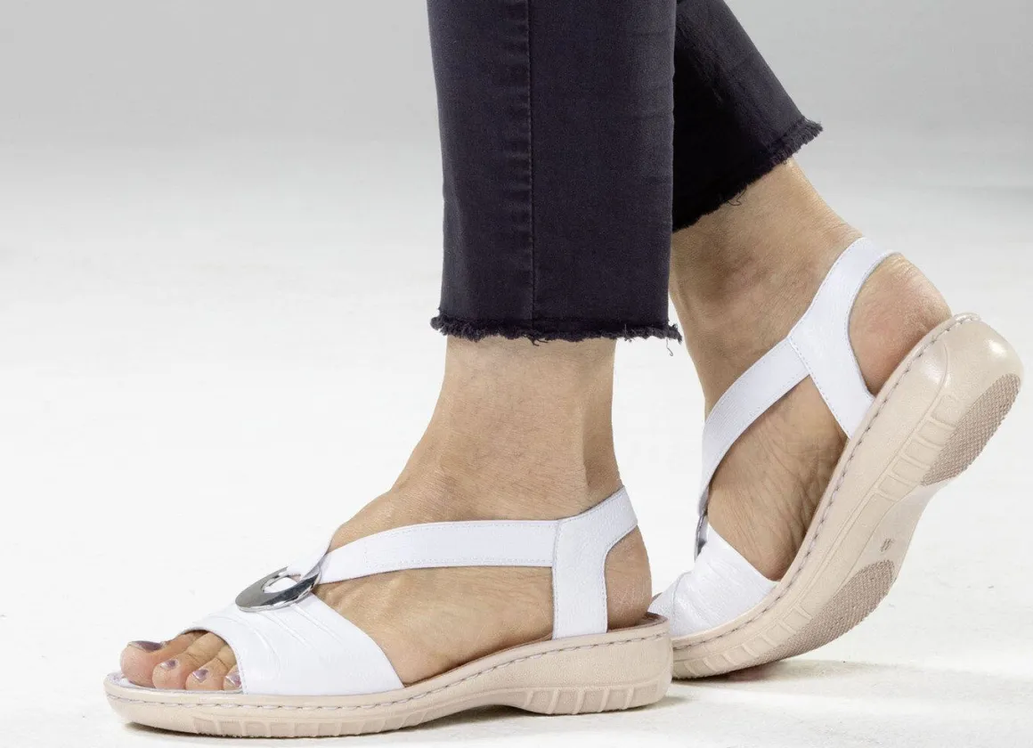 ELENA EDEN, leichte Damen-Sandalen, Weite H, mit Elastik-Bandage