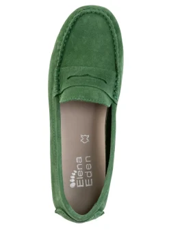 ELENA EDEN Mokassin-Slipper aus geschmeidigem Rind-Veloursleder