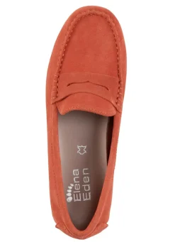 ELENA EDEN Mokassin-Slipper aus geschmeidigem Rind-Veloursleder
