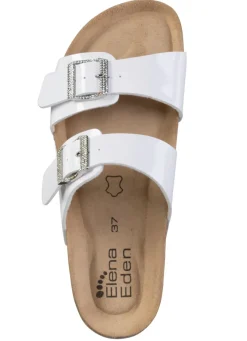 ELENA EDEN Pantolette mit Glitzersteinchen verzierten Schließen