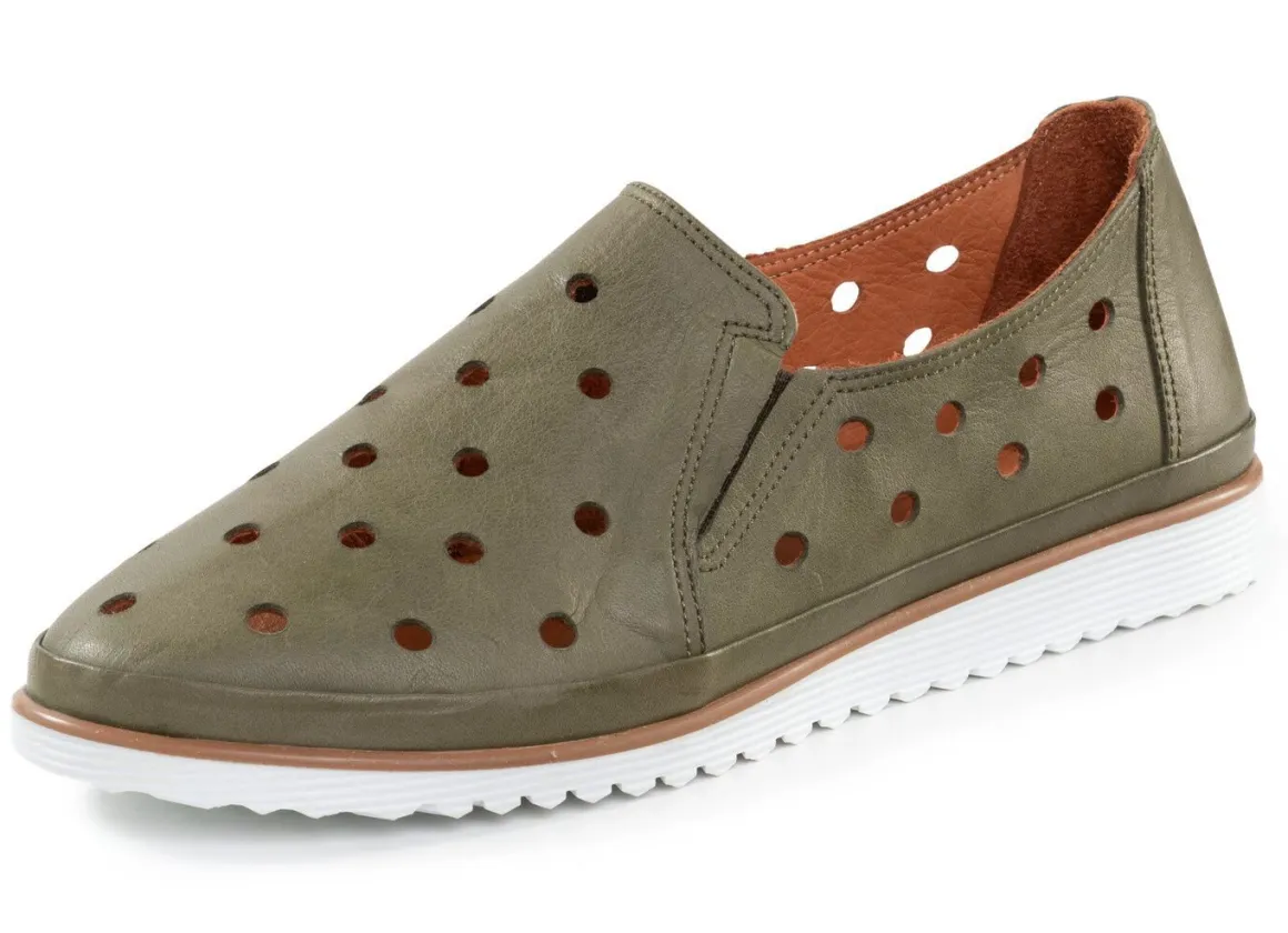 ELENA EDEN Slipper aus weichem Nappaleder mit Lochungen