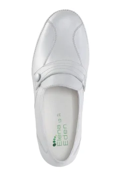 ELENA EDEN Slipper mit Zier-Knopf und Elastikeinsatz