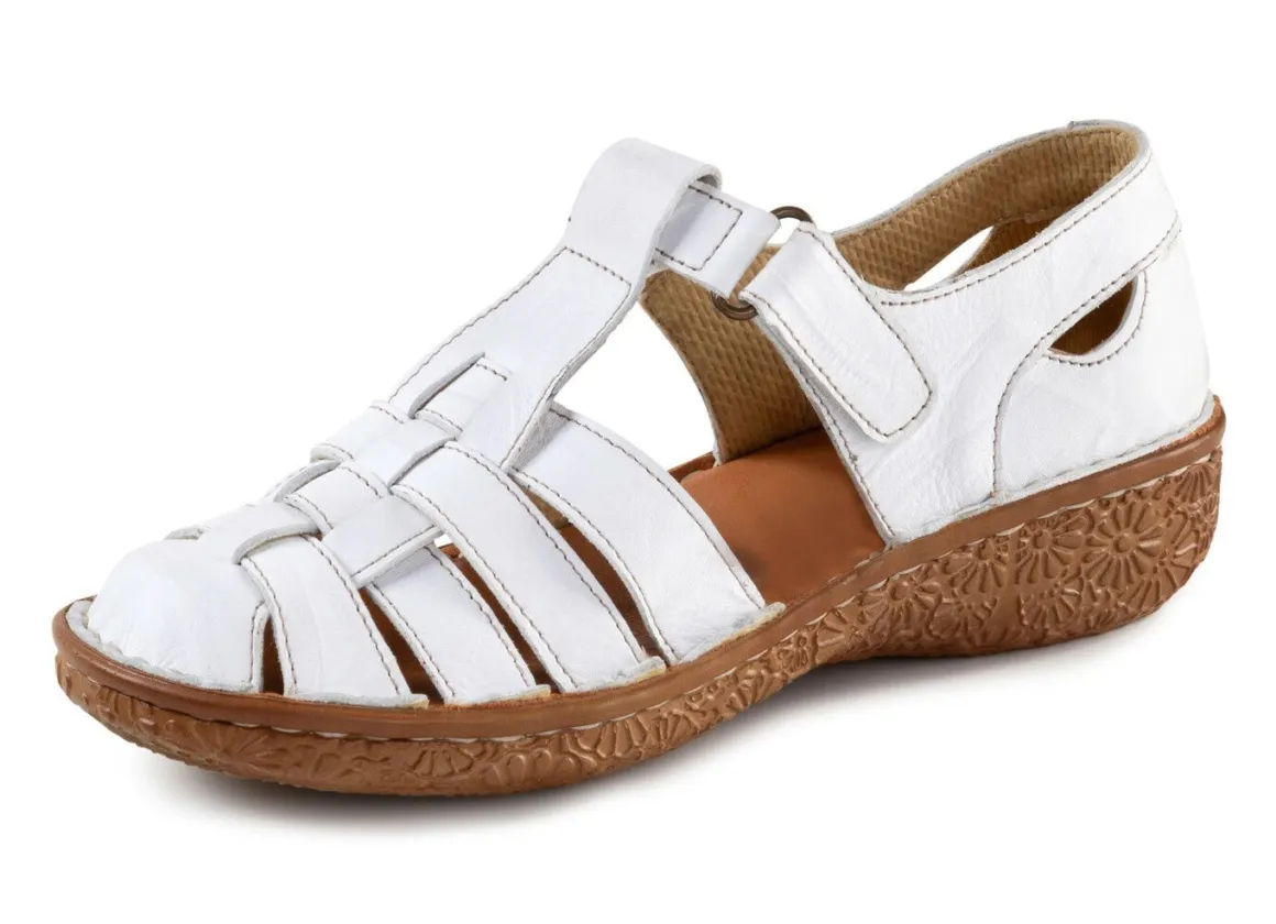 ELENA EDEN, sommerliche Damen-Slipper, Weite G, mit Klettspange