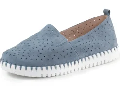 ELENA EDEN, sommerliche Damen-Slipper, Weite H, mit herausnehmbarem Fußbett