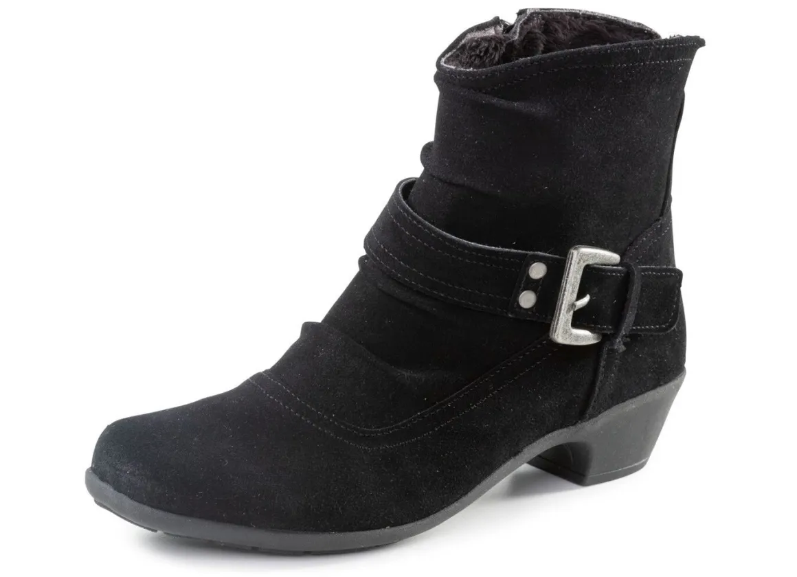 ELENA EDEN Stiefelette mit flotter Raffung und Zier-Schließe