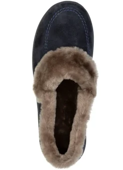 ELENA EDEN, warme Damen-Hausschuhe, Weite H, mit Lammfell