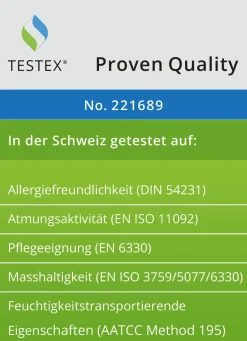 Erstklassige Daunendecken-„Sonderserie blau & creme“ aus dem Schwarzwald
